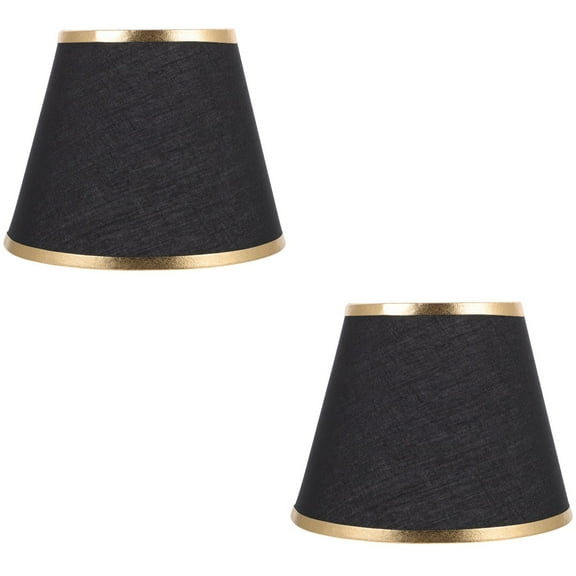 2 Pcs Light Bulb Large Black Table Lampshades Creative Cloth Fashion