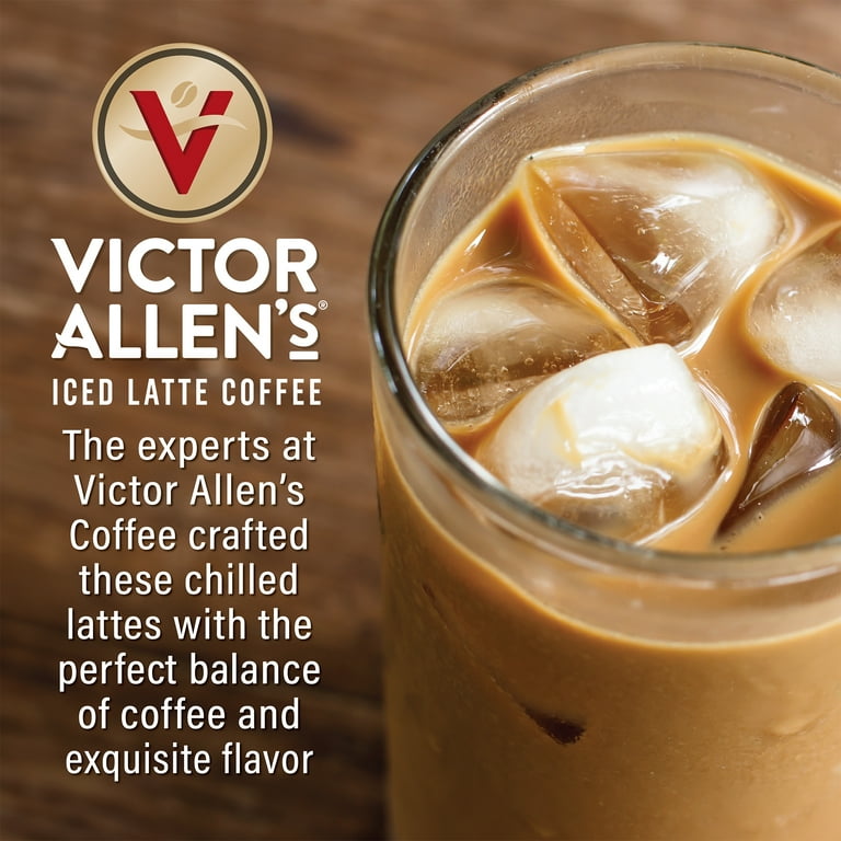 Victor Allen's Coffee Caramel Iced Canned Latte, 11oz Cans (12
