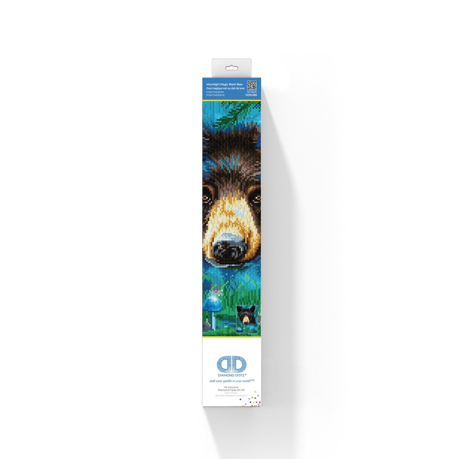 Diamond Dotz Moonlight Magic Black Bear Diamond Painting Kits for Adults - Animals Diamond Art Kits a Relaxing Creative Craft Kit with Dotz Gems 17.6x13.7