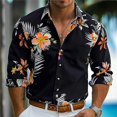 thumbnail image 1 of Camisas para hombre, tops de moda para hombre, casuales, para exteriores, calle, nuevo estilo, patrón HD popular, para hombre, talla grande, 1 of 6
