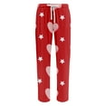 thumbnail image 4 of Fgvctg Mens Valentine's Day Pajamas Lover Love Heart Graphic Wide Leg Pajama Sleepwear High Waisted Pjs Pants Loose Fall Spring Drawstring Lounge Pants with Pockets Red XL, 4 of 4