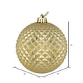 thumbnail image 2 of Vickerman 6" Champagne Durian Glitter Ball Ornament, 4 per Bag, 2 of 4