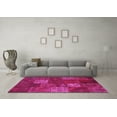 thumbnail image 3 of Ahgly Company Indoor Round Patchwork Pink Transitional Area Rugs, 5' Round, 3 of 4