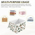 thumbnail image 6 of Yayeee Collapsible Cube Storage Bin with Lid Fabric Closet Decorative Basket with Handles, Brown Christmas House, 6 of 7
