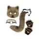 thumbnail image 5 of Conjunto de collar y cola de animal para fiestas temáticas, máscara facial de Halloween para juego de rol de graduación Caqui, 5 of 8