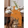 thumbnail image 4 of Ldtrchee Orange Squirrel Hello Fall Table Runner 60 Inches, Maple Leaf Thanksgiving Bed Runner Dresser Scarves Tabletop for Indoor Outdoor Parties/Ceremony/Banquet, 13" x 60", 4 of 8