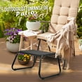thumbnail image 6 of Outdoor Ottomans,Patio Foot Rest Portable Side Table Solid Steel Frame Small Seat All Weather Footrest for Indoor Outdoor Use 2 Pieces Black, 6 of 7
