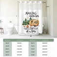thumbnail image 5 of Camping No Hook Shower Curtain with Snap in Liner, Fall Summer Nature Forest Car Tree Moon Double-Layer Waterproof Shower Curtains for Bathroom Hotel Bathtub, Mesh Top & Small Stall 36"x72", 5 of 9