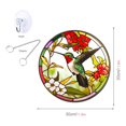 thumbnail image 3 of Stained Glass Suncatcher Bird Stained Glass Window Hangings Birthday Lover Gift Box with Memorial Hook, 3 of 6