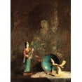 thumbnail image 2 of Unknown 11x14 Gold Ornate Wood Framed with Double Matting Museum Art Print Titled - Oriental Figurine, 2 of 4