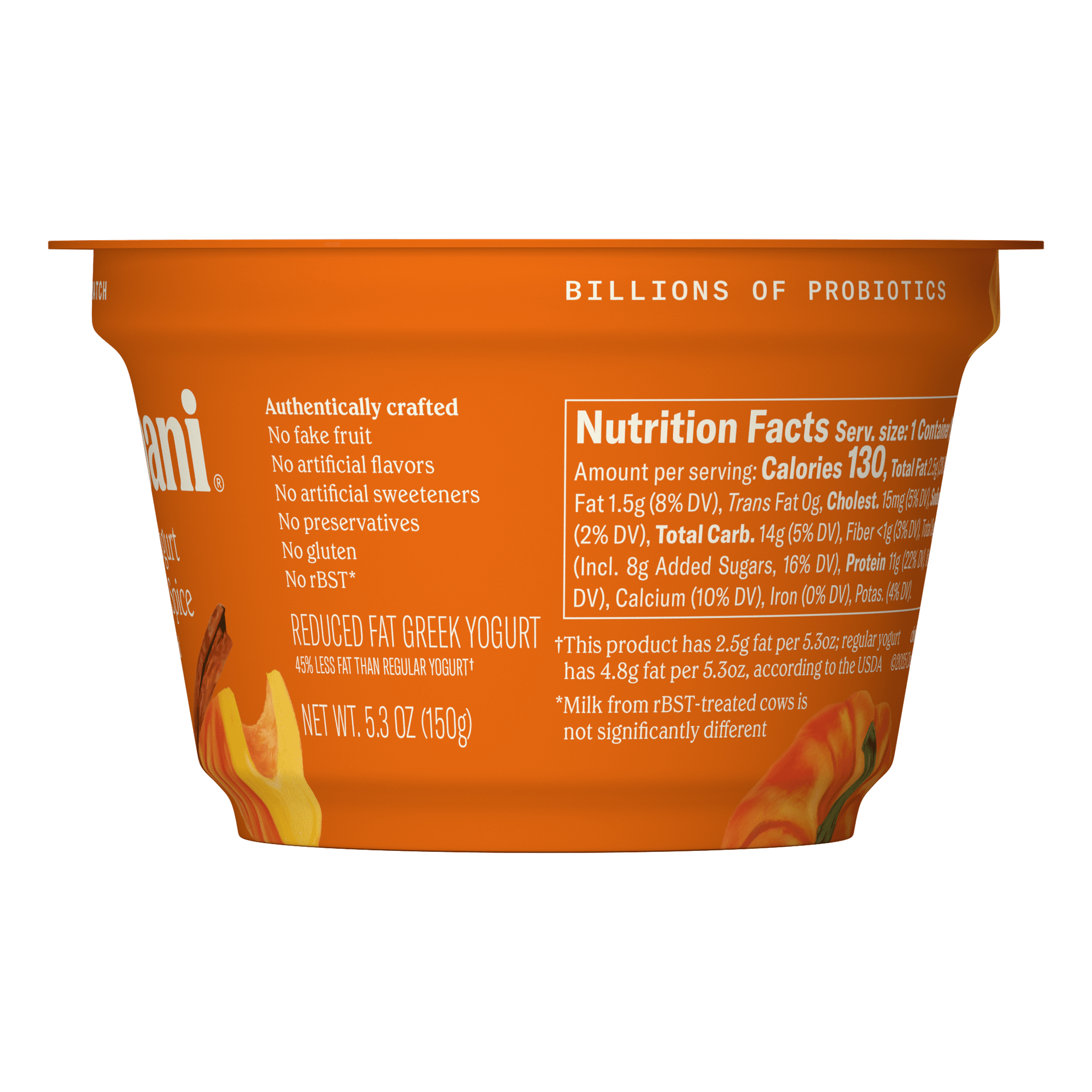 Chobani Greek Yogurt Limited Batch Pumpkin Spice Blended 5.3 oz Cup