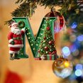 thumbnail image 3 of Christmas Tree Letter Decoration Pendant with Santa and Xmas Tree, Personalized Alphabet Christmas Ornaments for Xmas Tree Hanging Decor, 3 of 5