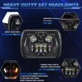 thumbnail image 3 of Par Faros 5x7 Cuadrado Jeep Cheroke Nissan Toyota D21 Yj Xj, 3 of 8