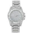 thumbnail image 2 of Women's Baguette Cut Iced Out Diamond Watch - Drop it Down with This Bling'ed Out Crystal Tennis Bracelet on Your Wrist Ladies! - ST10372MLA-TB (ST10372MLA Metal Silver Silver- TB), 2 of 8