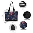 thumbnail image 2 of FORMRS Canvas Laptop Tote Bag for Women with 15.6" Computer Compartments Shoulder Handbag, Red and Blue Fireworks Pattern, 2 of 7