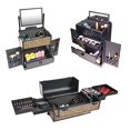 thumbnail image 2 of SHANY Rebel Series Pro Makeup Artists Rolling Train and Trolley Case, Provocative Rose, 2 of 9