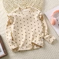 thumbnail image 1 of Camisa de niña con estampado floral de otoño e invierno, camiseta de niña con mangas voladoras, camiseta de otoño para niña, camisa de niña con mangas voladoras a juego, 1 of 6