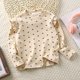 thumbnail image 1 of Camisa de niña con estampado floral de otoño e invierno, camiseta de niña con mangas voladoras, camiseta de otoño para niña, camisa de niña con mangas voladoras a juego, 1 of 6