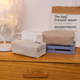 thumbnail image 4 of Caja de pañuelos de lino de imitación nórdica, juego de pañuelos de tela, bolsa de papel, caja de almacenamiento de servilletas para el hogar, el coche y el salón, 4 of 5