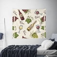 thumbnail image 3 of Bingfone Polyester Fabric Tapestry Grapes Bbottles Wine Wall Hanging Tapestry,Daily Decorative Tapestry for Bedroom Living Room Dorm 60L x 51W Inches, 3 of 7