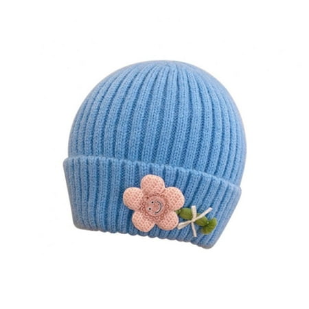 

Xmarks Baby Kids Winter Warm Hats Infant Toddler Children Beanie Knit Cap Girls Boys Blue 1-5T