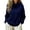 Navy, variant on Yigetop Warm Sweaters for Women Fall Winter Cowl Neck Knit Sweater Long Sleeve Casual Soft Chunky Lightweight Loose Cozy Pullover Tops for Daily Wear Black L