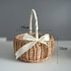 thumbnail image 5 of Cesta de Flores Tejida Hualanzi Cesta de Mimbre Cesta de Regalo de Dulces 19cm, 5 of 5