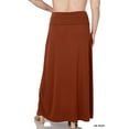 thumbnail image 3 of Zenana Women & Plus Basic Relaxed Foldable High Waist Draped Maxi Skirts, 3 of 3