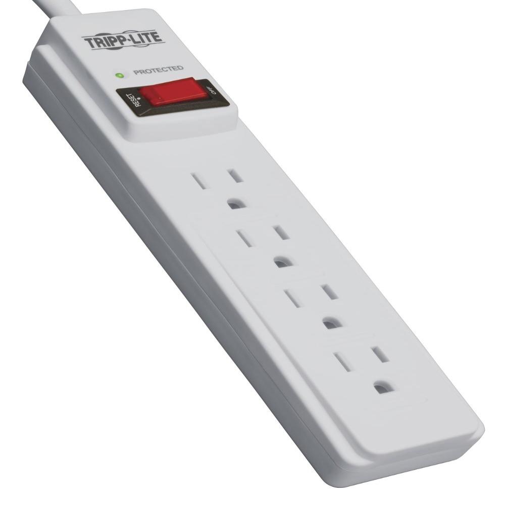 4 Outlet Surge Protector Power Strip, 4ft Cord, 1,000