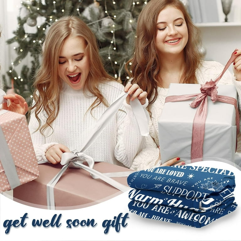 Get Well Soon Throw Blanket – Inspirational Gift For Cancer Recovery, Surgery, Or Encouragement | 50x60 Inch, Soft & Cozy