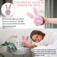 thumbnail image 2 of Despertador para niños con luz nocturna para niños pequeños, 5 tonos de llamada, control táctil y repetición de alarma con batería recargable de 2000 mAh Entrenador de sueño para niños para dormitorio de niños y niñas oso de fresa Electrónica, 2 of 5