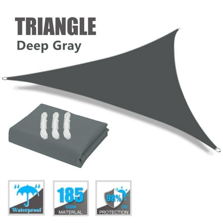 6x6x6M Triangle Sun Shade Sail Canopy for UV Block Sun Shelter For Outdoor Facility&Activities Backyard Awning Camp Tent Garden Patio Yard