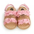 thumbnail image 5 of Magazine Baby Girls Fashion Sandals Summer Soft Sole Flat breathable Princess Shoes Non-slip First Walkers 0-24M, 5 of 7