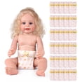thumbnail image 1 of Juego de pañales Babeside Reborn Baby Doll, 17 a 24 pulgadas, 30 unidades, 1 of 7