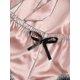 thumbnail image 4 of Women's Sleepwear 4pcs Floral Lace Trim Satin Cami Pajama Set With Robe, 4 of 5