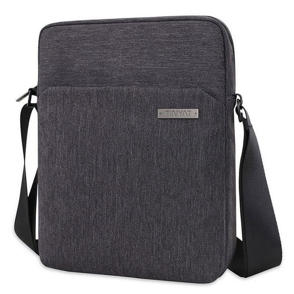 Tinyat Crossbody Bag for Men Shoulder Waterproof Messenger Bag for Work Business Gray