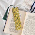 thumbnail image 4 of Kdxio Cartoon Bear Yellow Print Metal Tassel Bookmarks,Perfect Gift for Art Lovers and Bookworms Metal Bookmarks for Women, 4 of 8