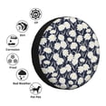 thumbnail image 4 of Yiaed Daisies Flowers Print Tire Wheel Cover, Waterproof Spare Tire Cover Fit for Jeep, Truck,Trailer, RV, SUV, Camper and Most Vehicle-14 inch, 4 of 6