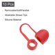 thumbnail image 3 of 10pack Straw Cover Cap, Red Silicone Straw Tips Cover Fits 8mm/0.31 Drinking Straws, 3 of 7