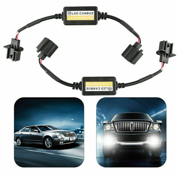2pcs H13 9008 LED Headlight Error Free Canbus Decoder Anti-Flicker Resistor US