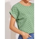 thumbnail image 4 of Blusa Floerns de manga corta para mujer, casual de negocios, color verde S, 4 of 6
