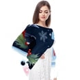 thumbnail image 4 of Christmas Snowman Light and Breathable Chiffon Yarn Silk Scarf - Translucent 180*73 Size for Women, 4 of 6