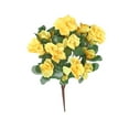 thumbnail image 2 of AYktou Artificial Flowers Azalea Fake Flowers, 13.4 Inch Bouquet with 21 Flower Heads Wedding Floral Arrangements Valentine'S Day Bouquet Vase Faux Flowers for Mother'S Day Christmas Decor, Yellow, 2 of 7