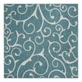 thumbnail image 2 of Unique Loom Outdoor Botanical Collection Area Rug - Curl (10' 8" Square Teal/Ivory), 2 of 6