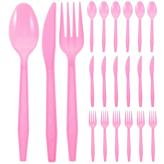 MLINS Plastic Party Cutlery Set for Kids with Fork Spoon to Use and Comfortable Handle 3 Sets