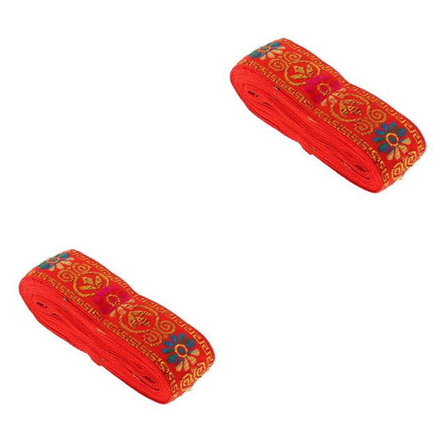 Bewildely National Style Sewing Jacquard Ribbon Roll DIY Decoration Crafts Type3