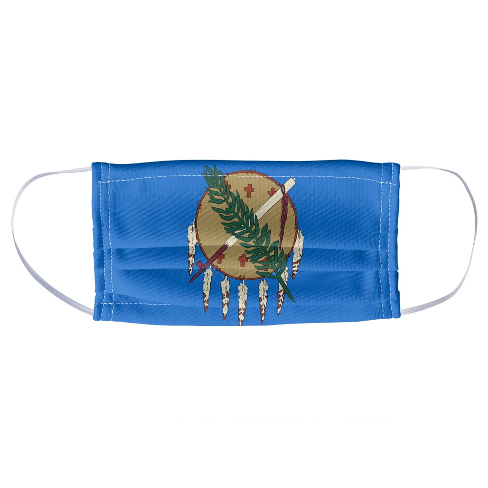 Oklahoma Flag 1-Ply Reusable Face Mask Covering, Unisex