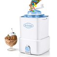 thumbnail image 1 of Nostalgia Electric Ice Cream Maker with Candy Crusher, 2-Quart, White/Blue, 1 of 1
