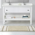 thumbnail image 3 of VCNY Home Aiden Jacquard Striped Taupe Polyester Bath Runner, 24" x 60", 3 of 4