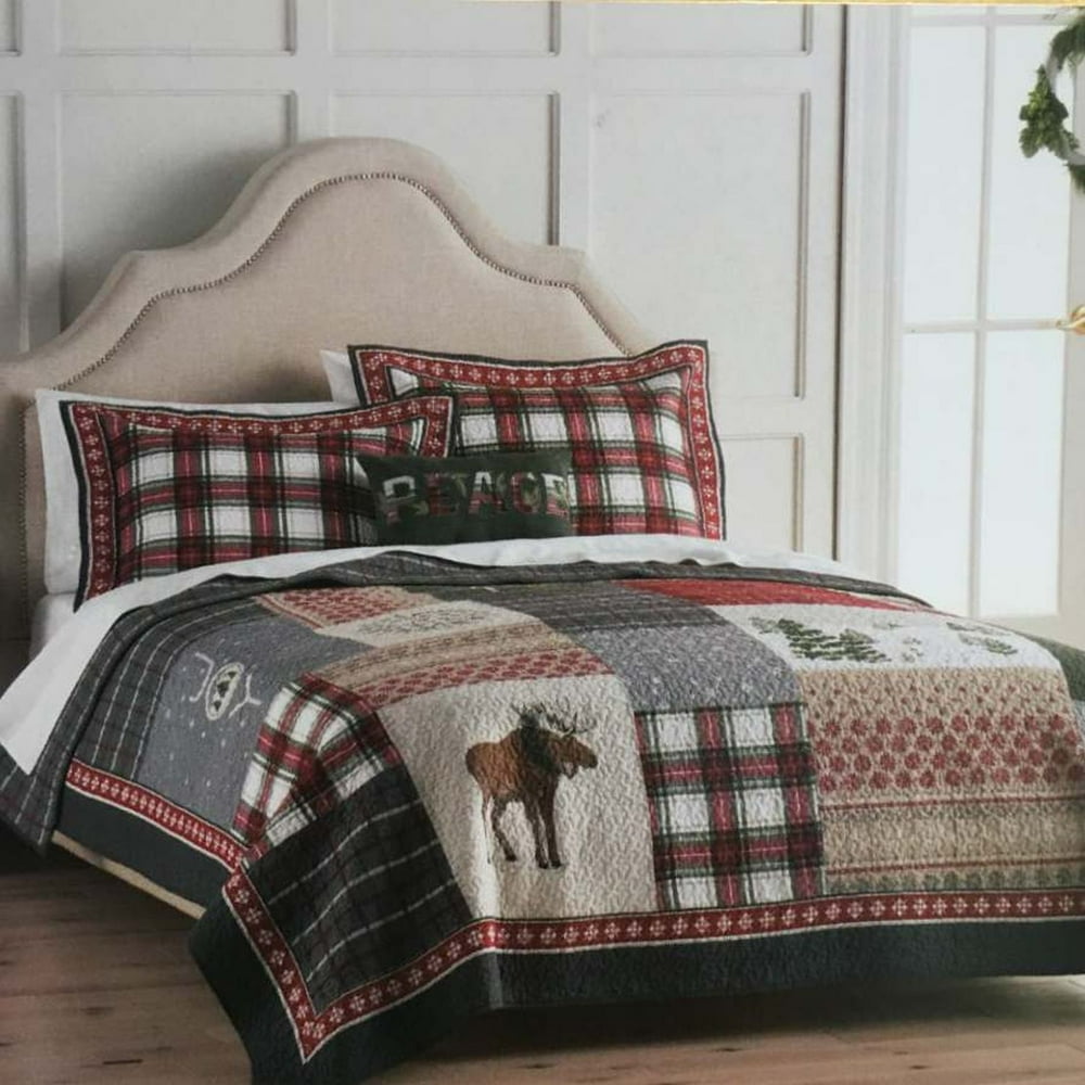 St Nicholas Square Holiday Collection Rustic Patchwork Pieced Quilt